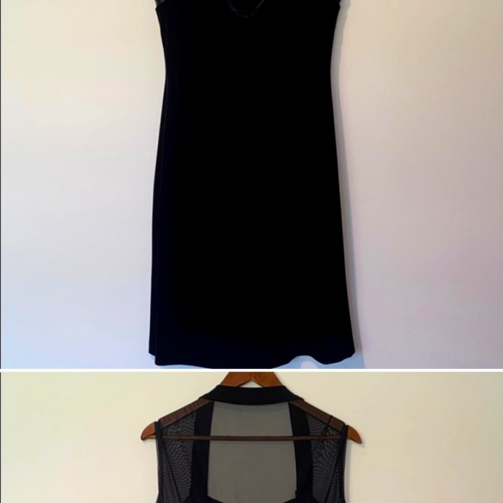 Connected Apparel Black Velvet Dress